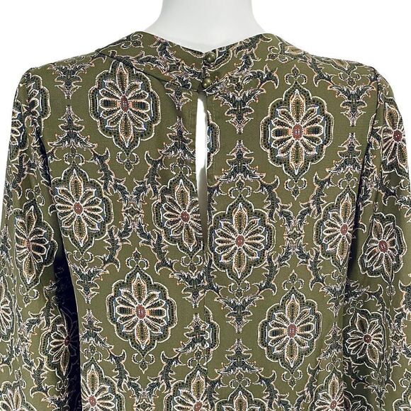 eesome Bell Sleeve Damask Printed Oversized Top - Picture 6 of 6